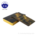 Jeu de luxe Gold Edge personnalisé cartes à jouer colorées